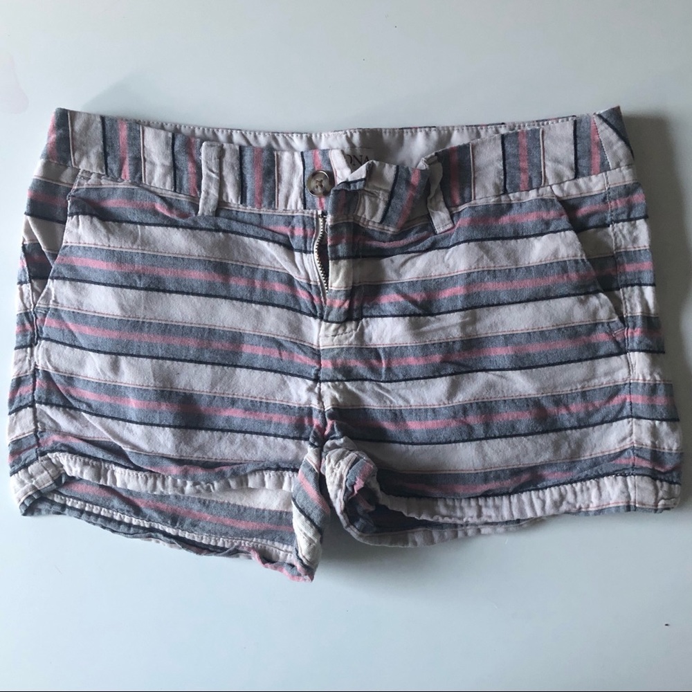 Striped cotton shorts